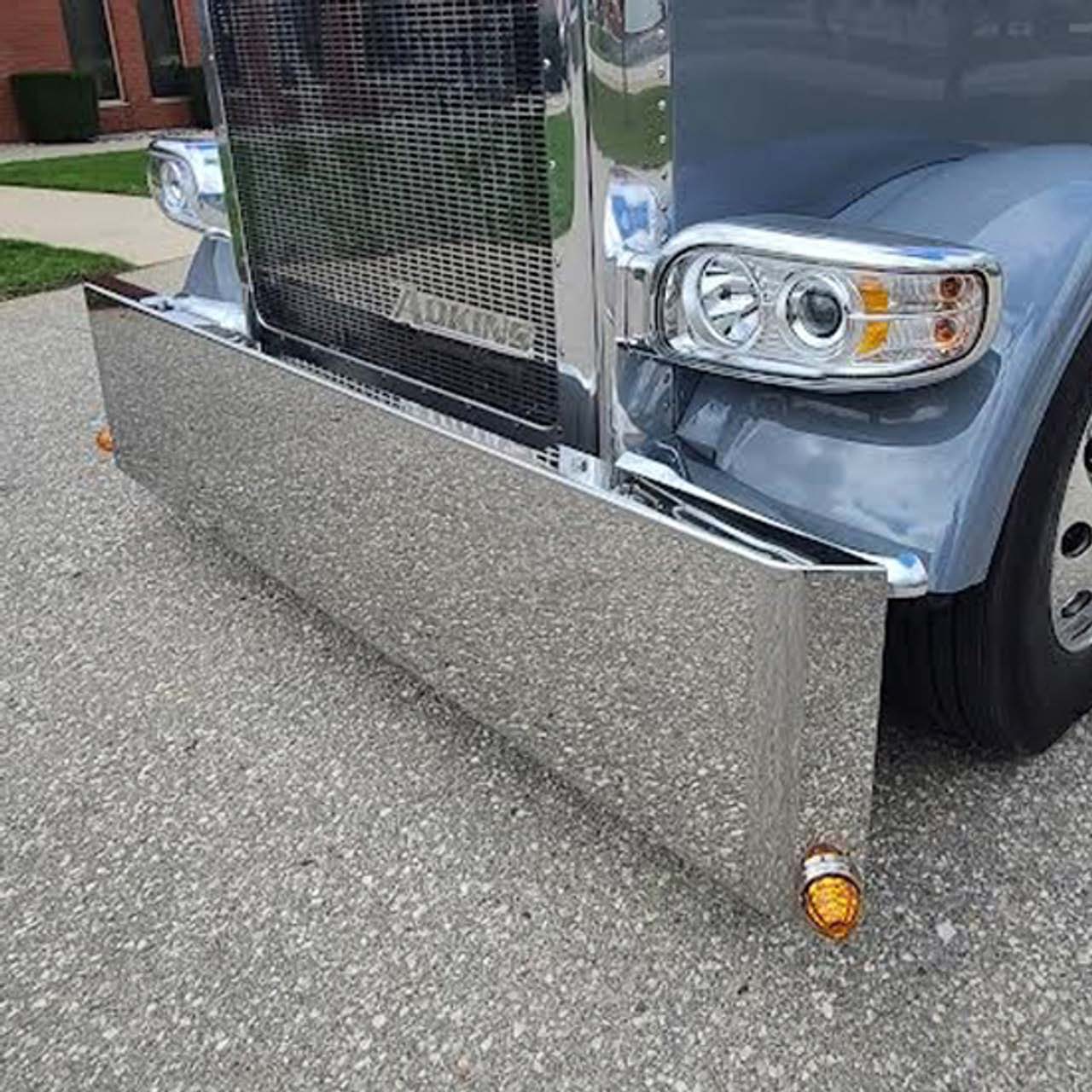 20" BUMPER PETERBILT 379 MITER WITH 2 WATERMELON LIGHTS WITH TOW HOLES