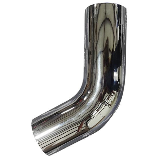 Peterbilt 379 Chrome 58 Degree Angled Exhaust Elbow - Straight 5" OD To 5" OD