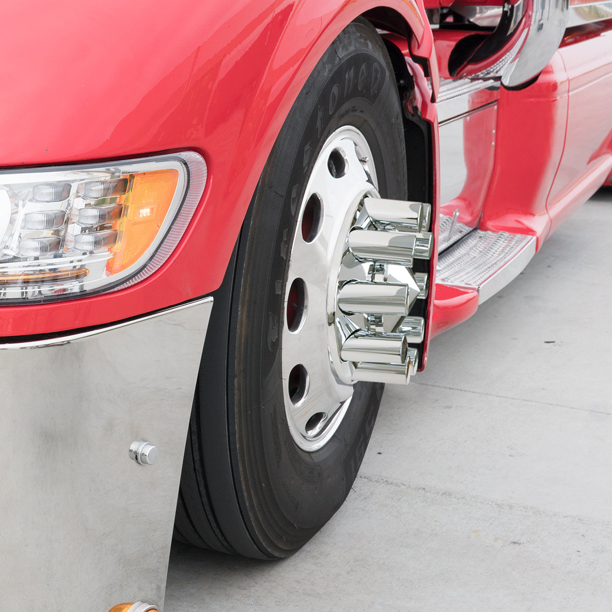 33mm X 4-1/4" Chrome Plastic Tall Cylinder Nut Cover - Thread-On (Bulk)