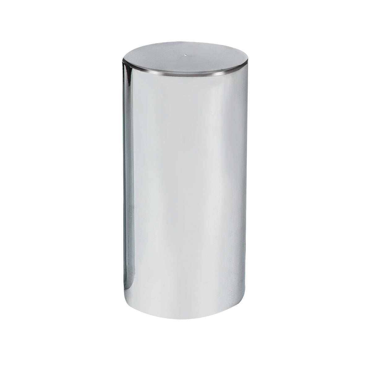 33mm X 4-1/4" Chrome Plastic Tall Cylinder Nut Covers - Thread-On (60-Pack)
