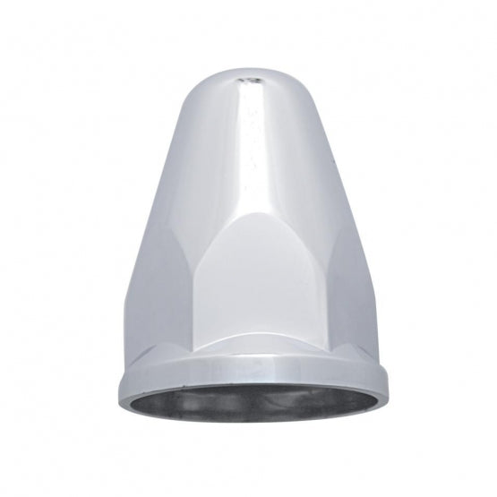 33mm x 2-5/8" Chrome Plastic Bullet Nut Cover With Flange - Push-On (Bulk)