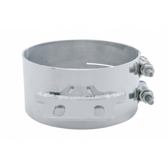 Stainless Butt Joint Exhaust clamp, Straight Bracket - 7"