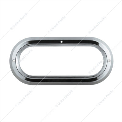 Chrome Plastic Oval Light Bezel Without Visor
