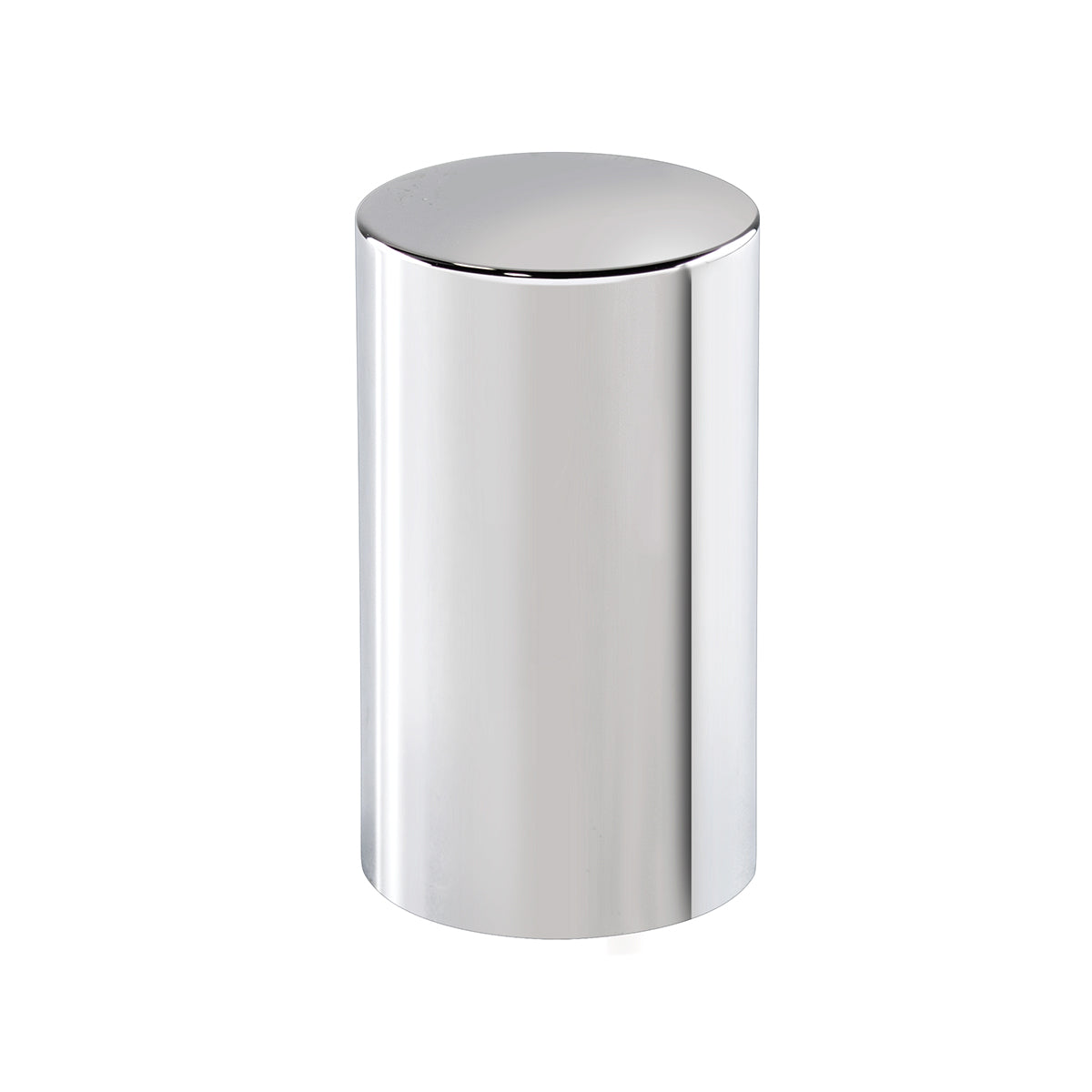 33mm X 3-1/2" Chrome Plastic Cylinder Nut Covers - Push-On (60-Pack)