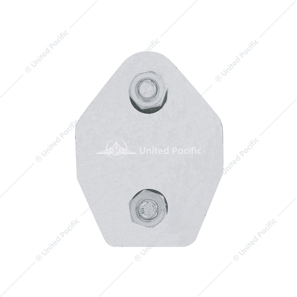 30" Chrome 45-Degree Angled Heavy Duty Mud Flap Hangers - 2-1/2" Bolt Pattern