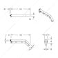 28" Chrome 45-Degree Angled Mud Flap Hangers - 1-1/8" Bolt Pattern (Pair)