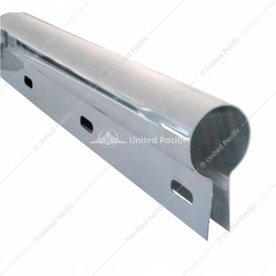 30" Chrome Light Duty Mud Flap Hangers (Open End Cap) - 1-1/8" Bolt Pattern