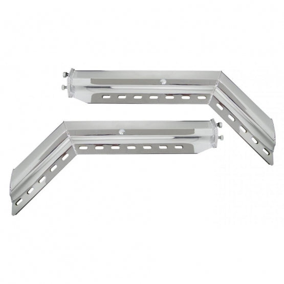 30" Stainless 45-Degree Angled Heavy Duty Mud Flap Hangers - 2" Bolt Pattern (Pair)