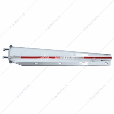 30" Chrome Mud Flap Hanger With Reflector 2.5" Bolt Pattern