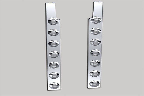 Peterbilt 589 Rear Air Cleaner Light Bars M3 Red / Clear