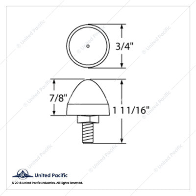 Bullet LED License Plate Fastener - Amber (2-Pack)