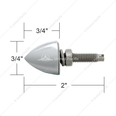 CHROME BULLET LICENSE PLATE FASTENER (4-PACK)