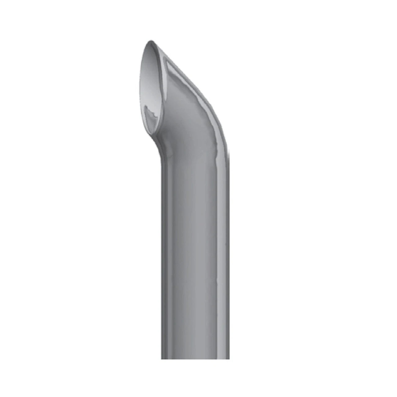 6" X 60" OD Bottom West Coast Curve Style Tip Chrome Top Stack