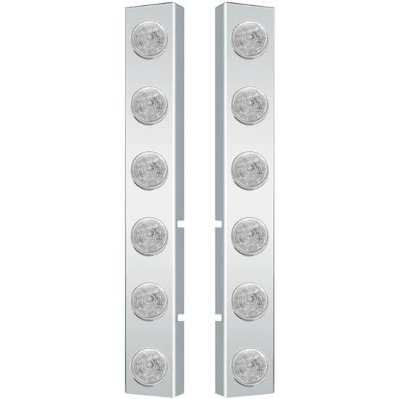 Front Air Breather Light Bracket With 6 2" Amber/Clear Lights