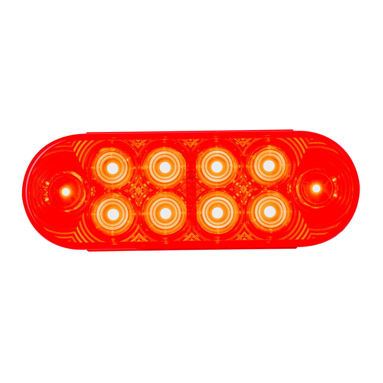 Highway Series Oval LED Light with 10 Diodes Red/Red