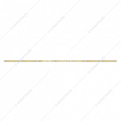 94" STAINLESS STEEL LIGHT BRACKET WITH 7X 19 LED 12" REFLECTOR LIGHT BARS - AMBER LED/CLEAR LENS
