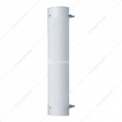 48" TALL 180 DEGREE STAINLESS EXHAUST MUFFLER SHIELD FOR 5" DIAMETER EXHAUST - PLAIN