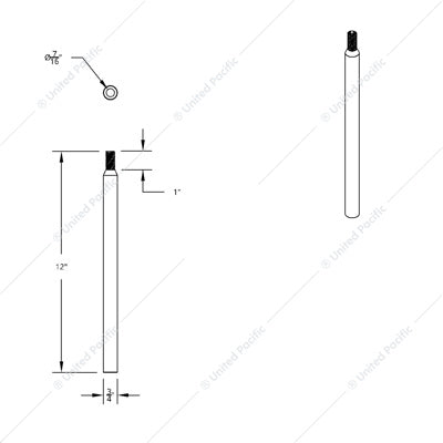 12" Shifter Shaft Extension