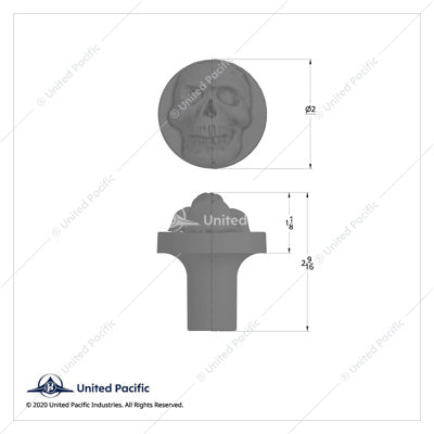 Black Skull Air Brake Knob