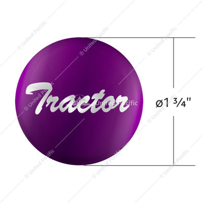 "Tractor" Glossy Air Valve Knob Candy Color Sticker -Candy Purple