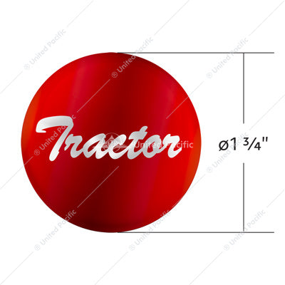 Red Glossy Sticker "Tractor"