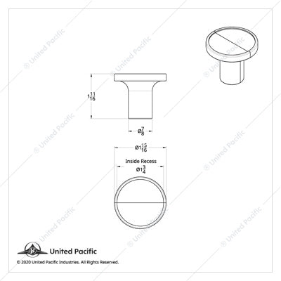 Aluminum Screw-On Air Valve Knob with Glossy Tractor Script Sticker - Green Sticker