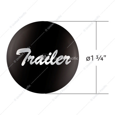 "Trailer" Glossy Air Valve Knob Sticker Only - Glossy Black