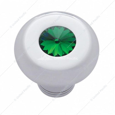 Green Diamond Chrome Aluminum Dash Knob