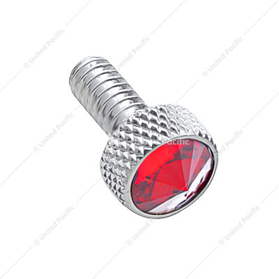 Small Dash Screw With Red Crystal For Peterbilt