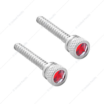 Freightliner Large Dash Screw Red Diamond 2 pcs