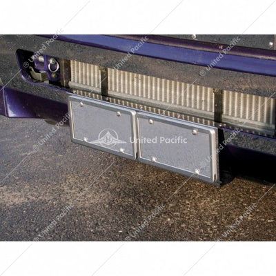 STAINLESS 2 LICENSE PLATE HOLDER FOR 2003+ VOLVO VN