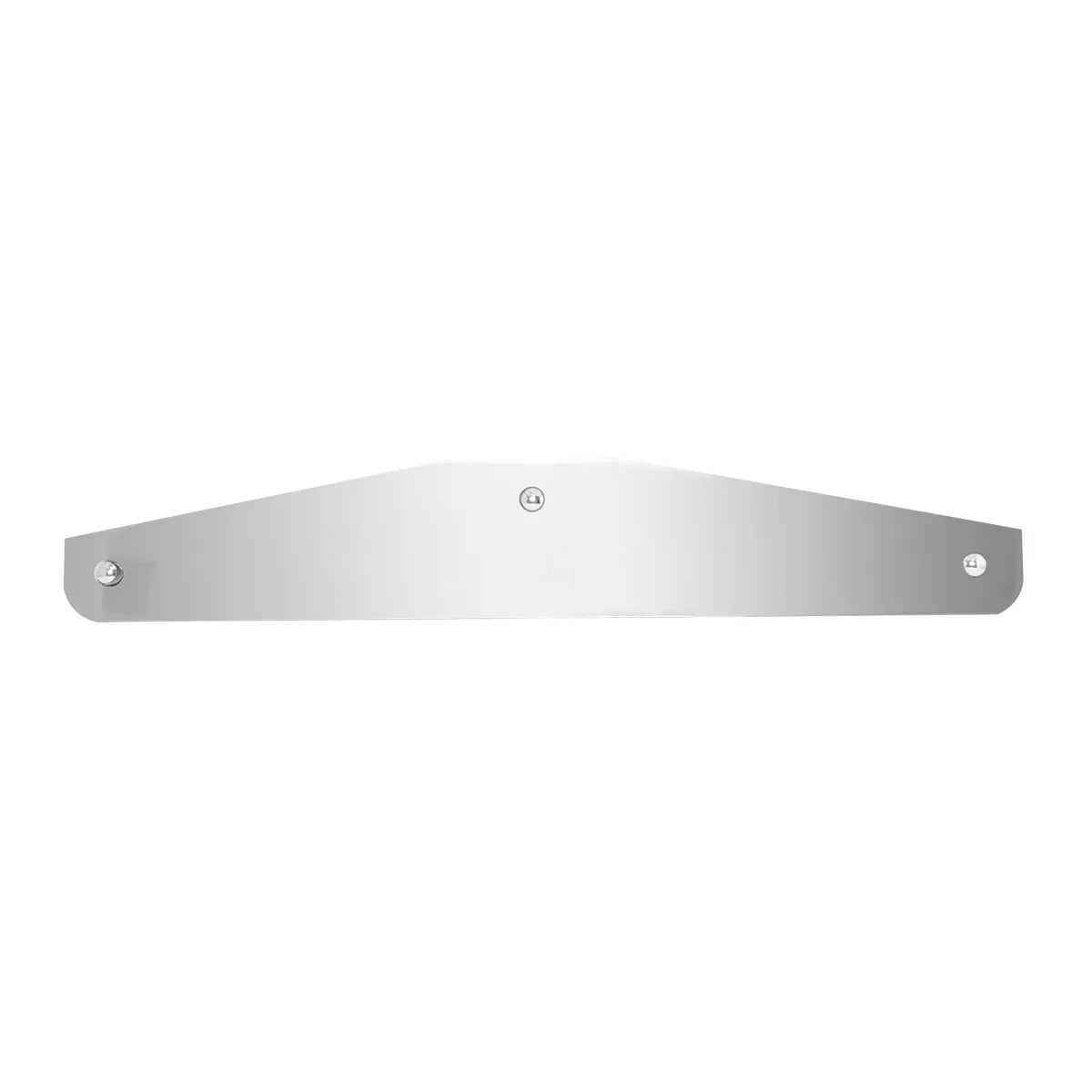 Chrome Plated 4" x 24" Bottom Mud Flap Plate with 3 Holes