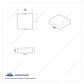3" X 3" Square Dome Light Lens - Blue