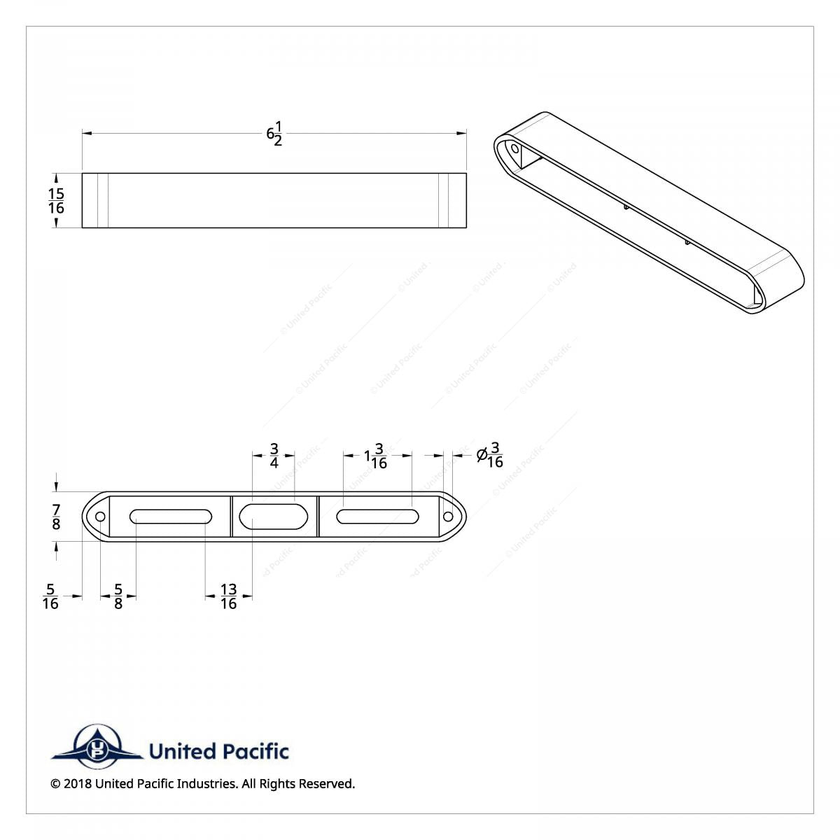 6-1/2" LED Light Bar Housing