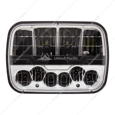ULTRALIT - High Power LED 5" X 7" Headlight With Polycarbonate Lens & Housing