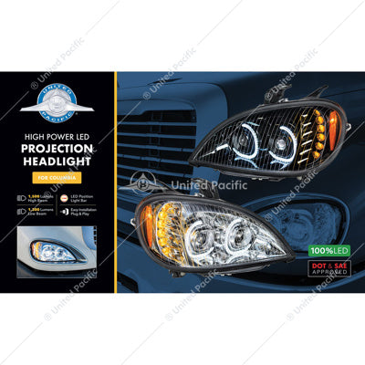 Freightliner Columbia Black LED Projector Head Driver