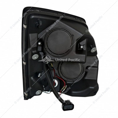 BLACKOUT PROJECTION HEADLIGHT WITH WHITE LED LIGHT BAR FOR 2003-2017 VOLVO VN/VNL - DRIVER