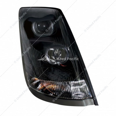 BLACKOUT PROJECTION HEADLIGHT WITH WHITE LED LIGHT BAR FOR 2003-2017 VOLVO VN/VNL - PASSENGER