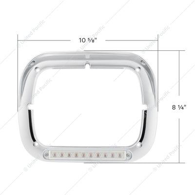 LED. Rectangular Headlight Beze