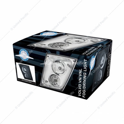 CHROME FOG/DRIVING LIGHT ASSEMBLY FOR 2003-2017 VOLVO VN/VNL - DRIVER