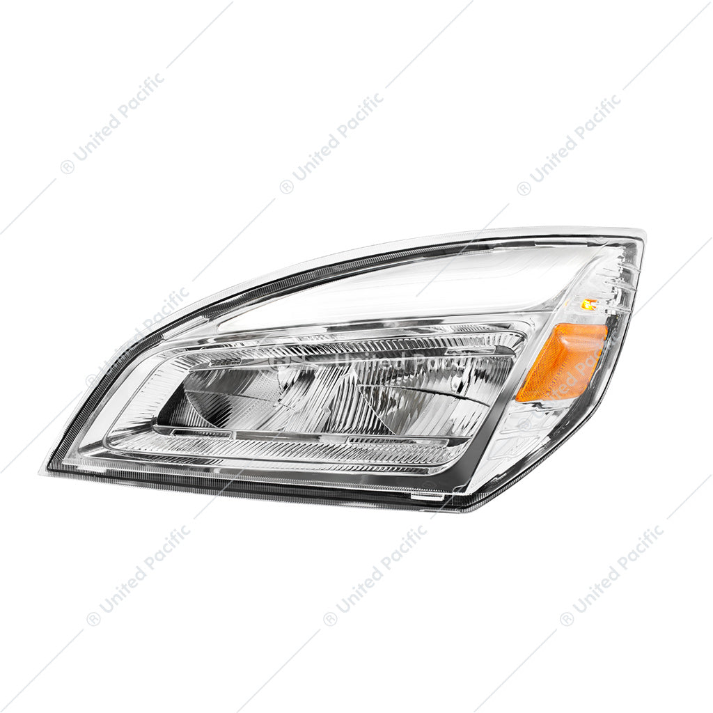 High Power Chrome LED Headlight For 2018-2024 Freightliner Cascadia-Driver