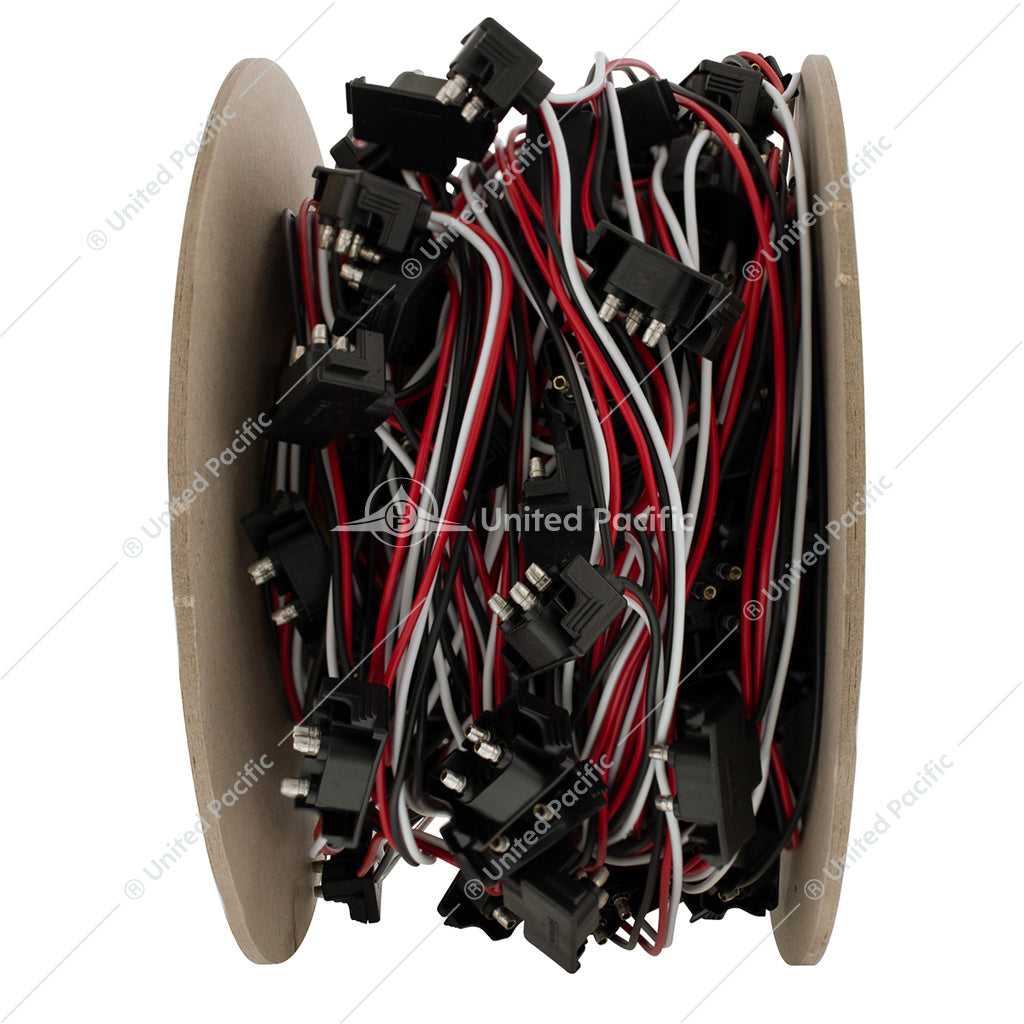 3-Prong Male Right Angle Bullet Plugs With 12" Lead Harness Roll