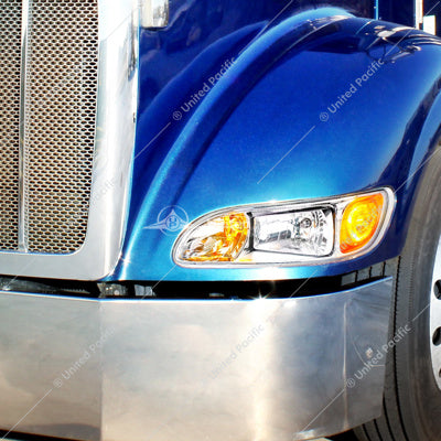 HEADLIGHT FOR 2008+ PETERBILT 382/384/386/387 - DRIVER - COMPETITION SERIES