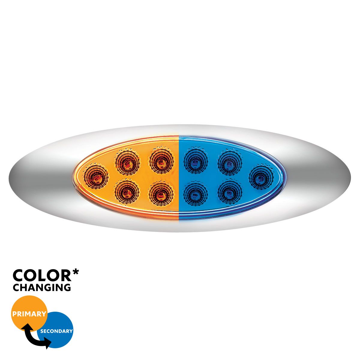 Dual Revolution M1 Style LED Light Amber/Blue
