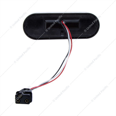 6" OVAL ABYSS LIGHT (STOP, TURN & TAIL) - RED LED/CLEAR LENS-22 LED
