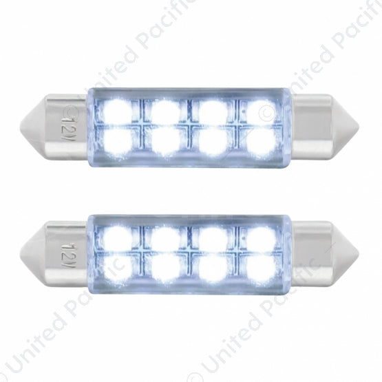 8 SMD High Power Micro LED 211-2 Dome Light Bulb - White (2-Pack)