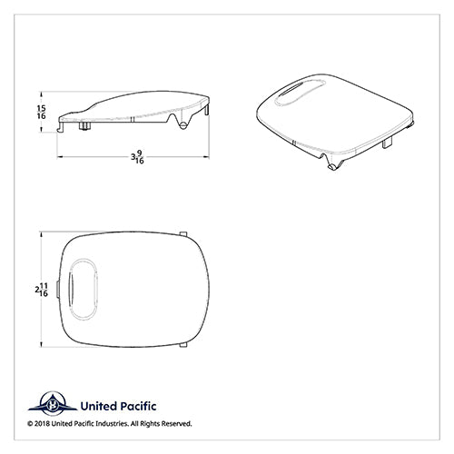RECTANGULAR DOME LIGHT LENS FOR 2006+ PETERBILT - AMBER