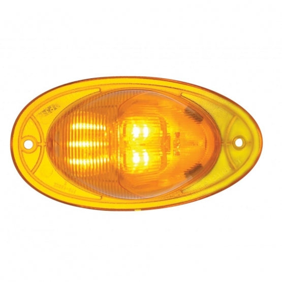 Image of the United Pacific Freightliner Cascadia 2008-2017 7 LED Dome Turn Signal Amber Part # 37077