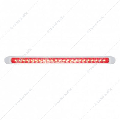 23 LED 17-1/4" Reflector Light Bar With Bezel (Stop, Turn & Tail) - Red LED/Red Lens