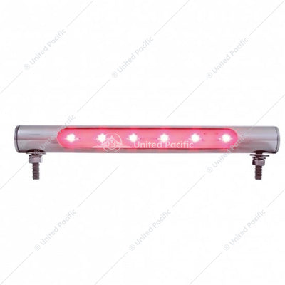 6 LED STAINLESS STEEL TUBE LIGHT - RED LED/Clear Lens